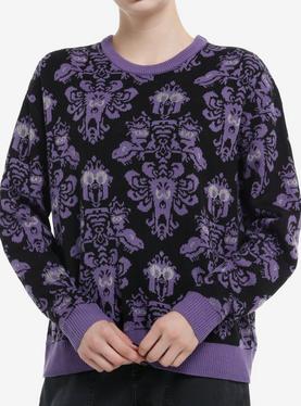 Her Universe Disney Muppets Haunted Mansion Wallpaper Glow-In-The-Dark Sweater, , hi-res